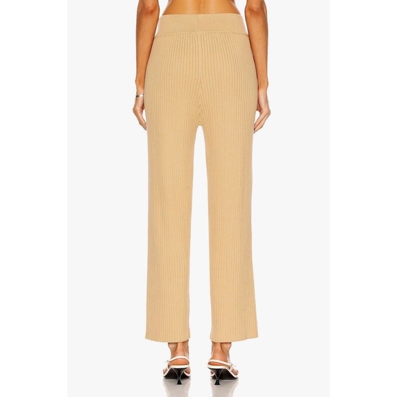 NWT!! CULT GAIA Jada Ribbed Knit Pants Sand Solid Elastic Waist Pull-On Small - Picture 8 of 16